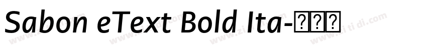 Sabon eText Bold Ita字体转换